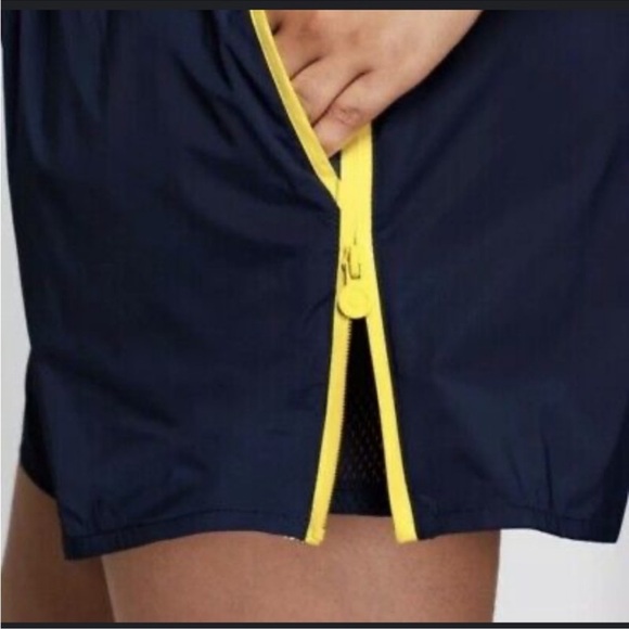 Hunter for Target Dark Blue Shorts with Yellow Highlights and Zippers - Picture 2 of 10